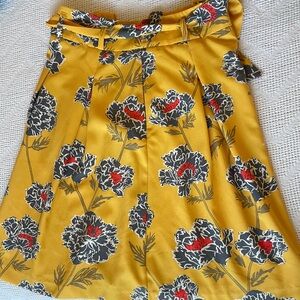 Banana Republic Yellow Floral Skirt